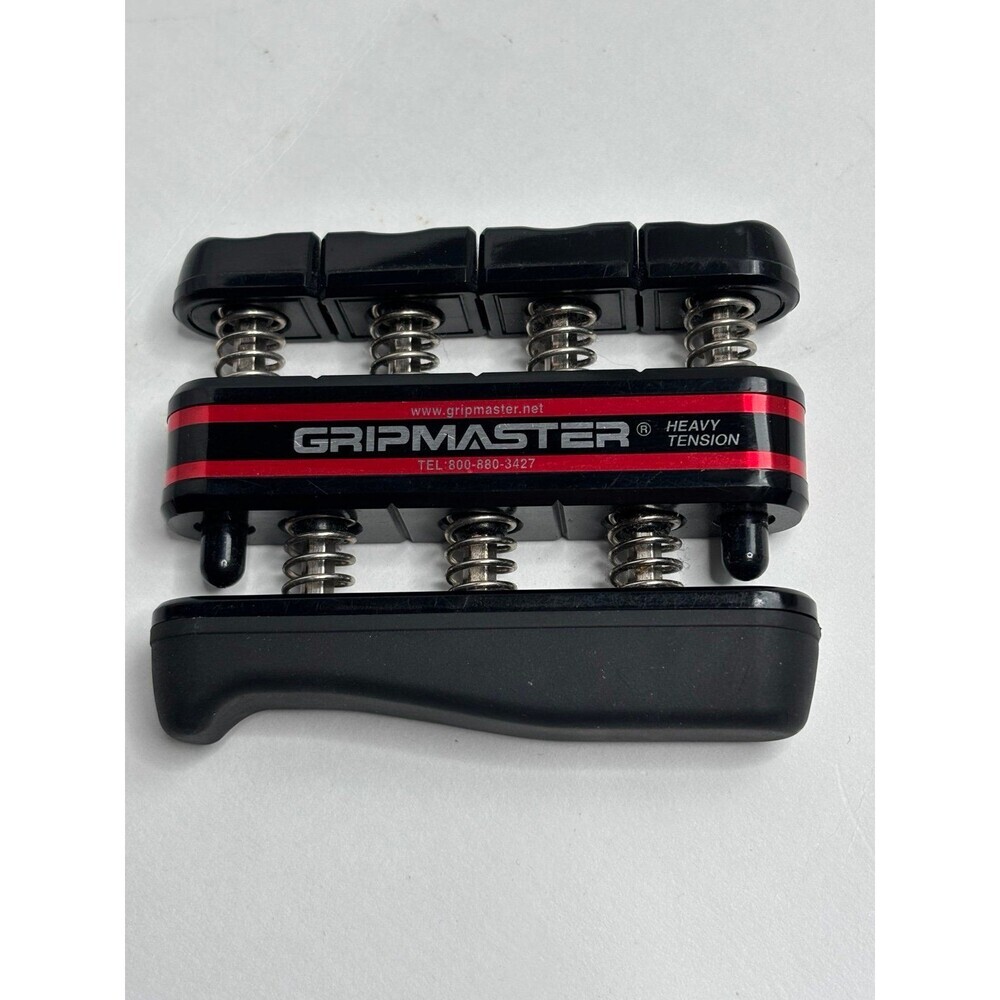 Gripmaster Hand & Finger Exerciser Heavy Tension Black Red Like New In Package - Picture 6 of 12